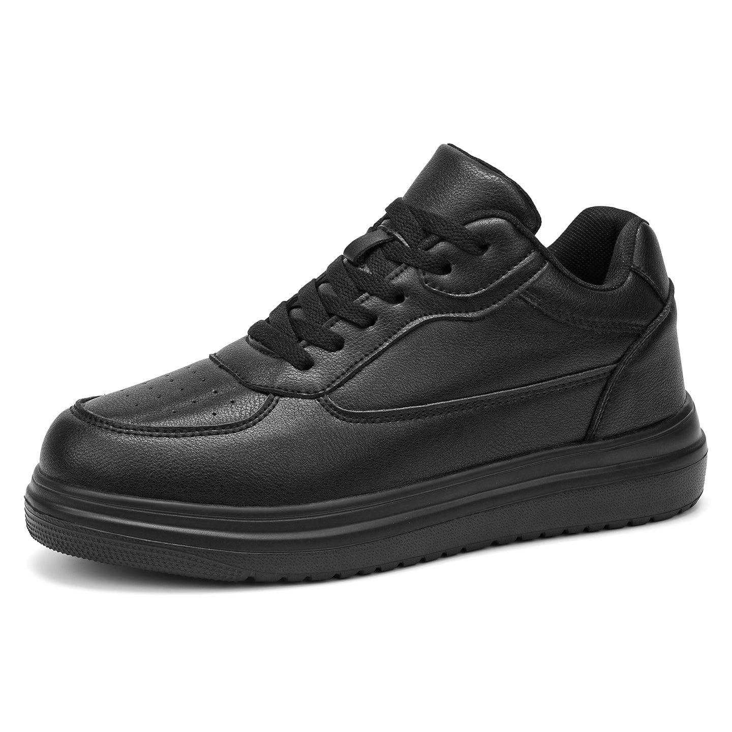 Elevateshooes Casual All Black Höhensneaker – +10 cm, 39, Schwarz