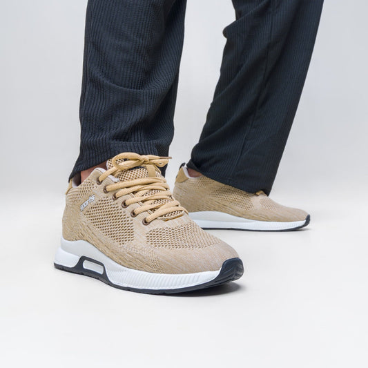 Elevateshooes Sprint Höhensneaker – Beige, 38