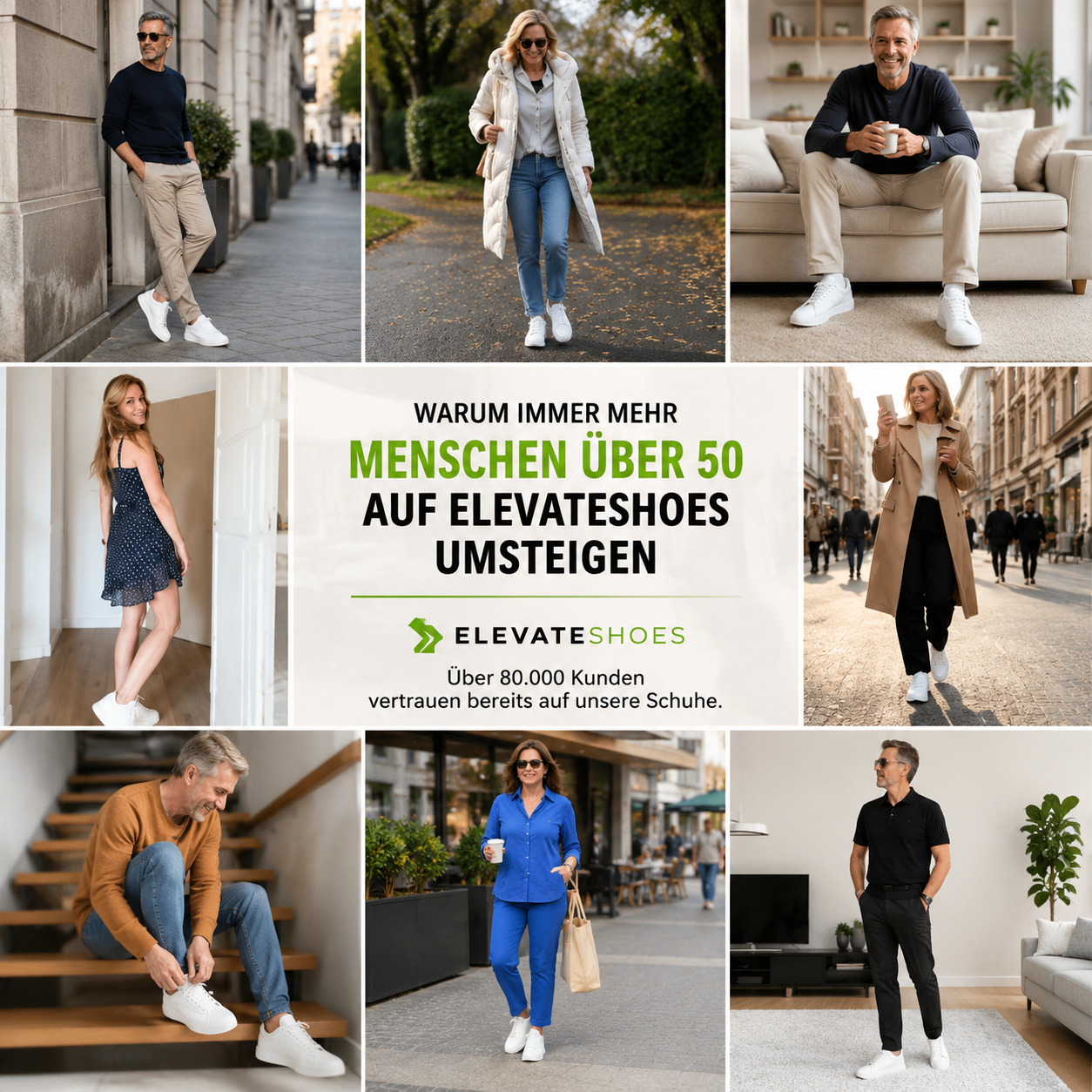 Elevateshooes White Classy Vital Höhensneaker – +10 cm, 41, Weiß