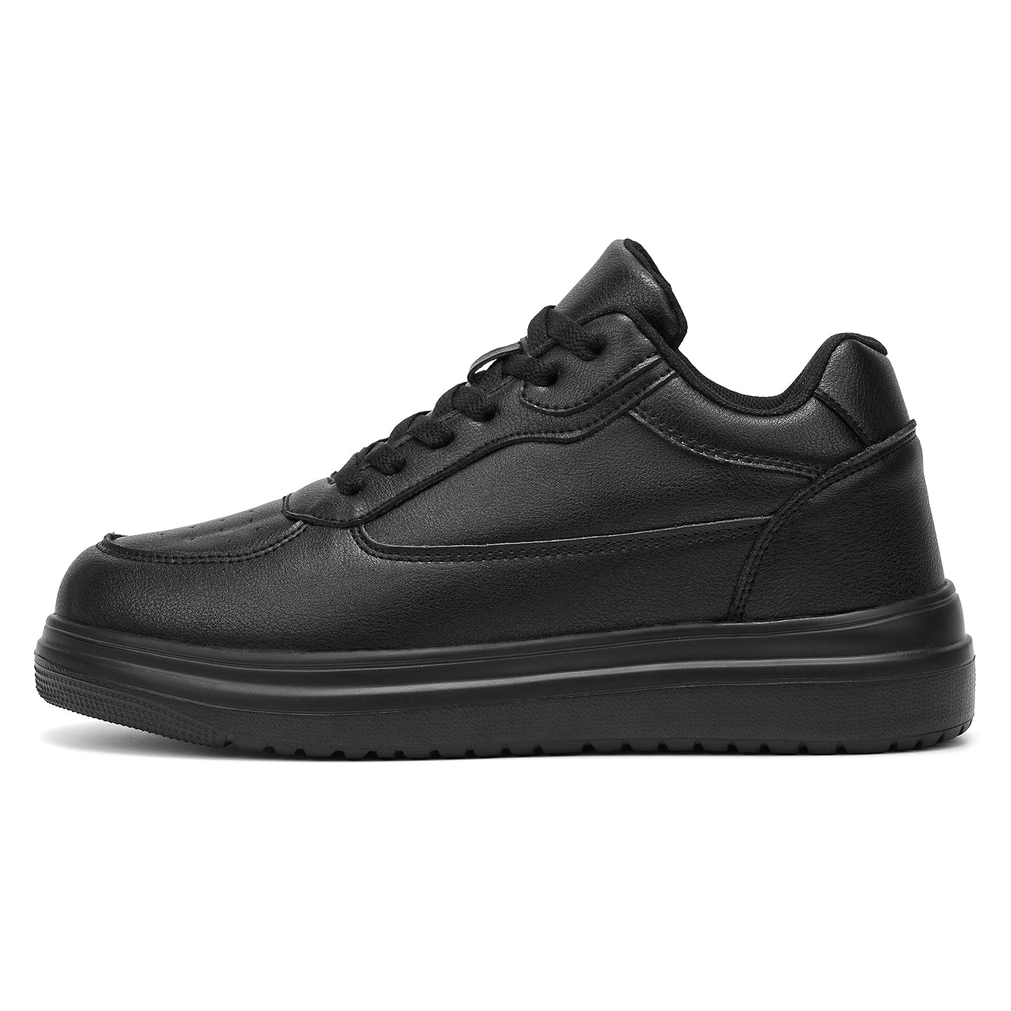 Elevateshooes Casual All Black Höhensneaker – +10 cm, 35, Schwarz