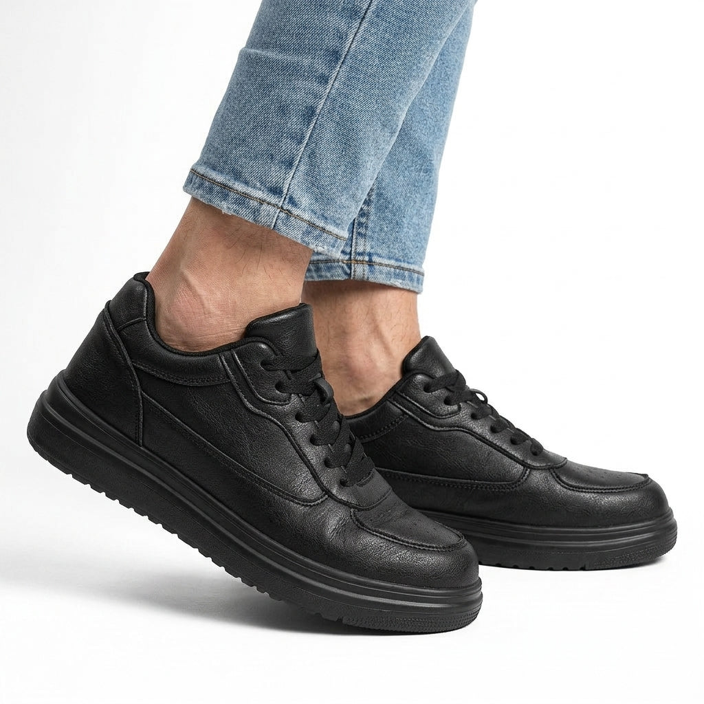 Elevateshooes Casual Höhensneaker – Weiß, +8 cm, 35