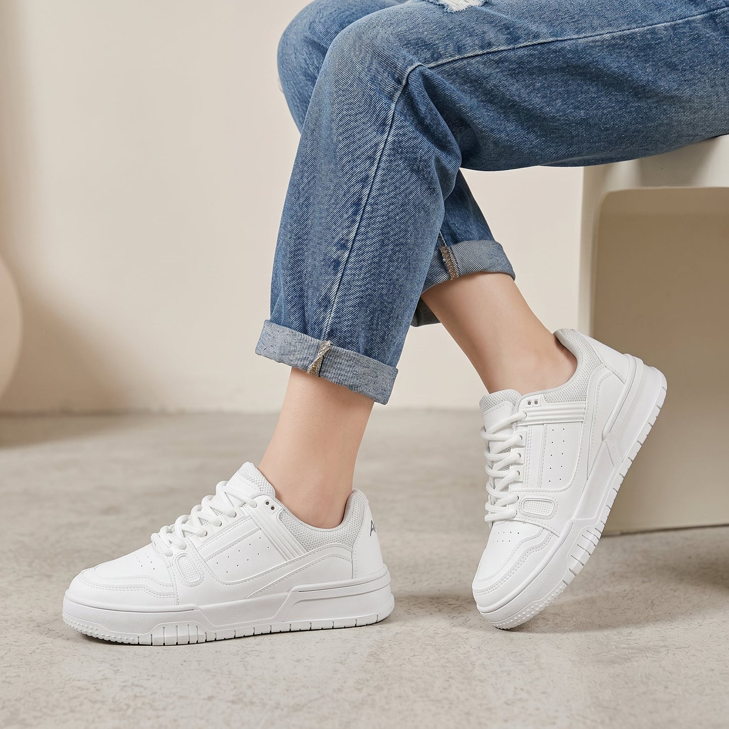 Elevateshooes Corsy Höhensneaker – Weiß, +2.5 cm, 41