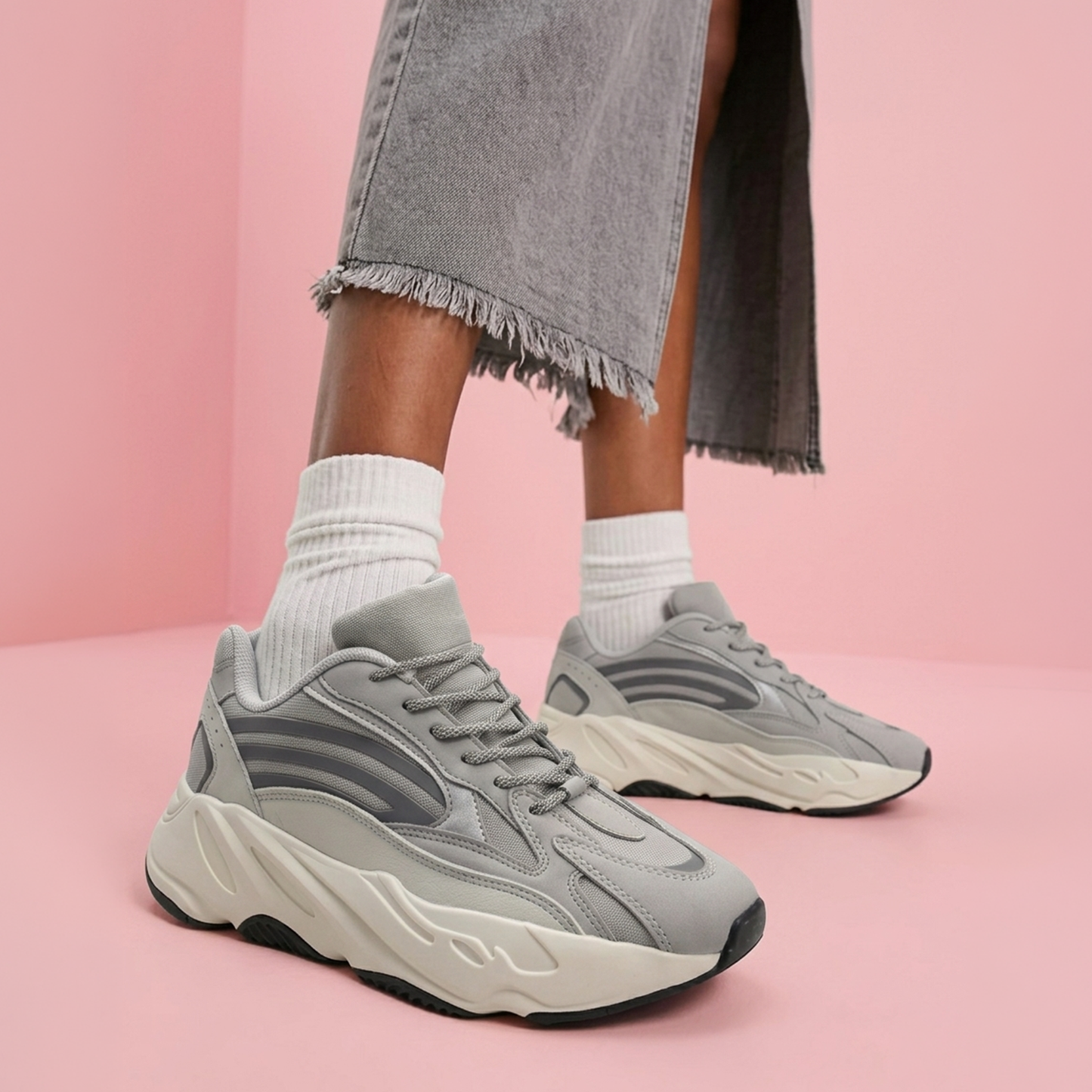 Elevateshooes Forcy Höhensneaker – Grau, 37