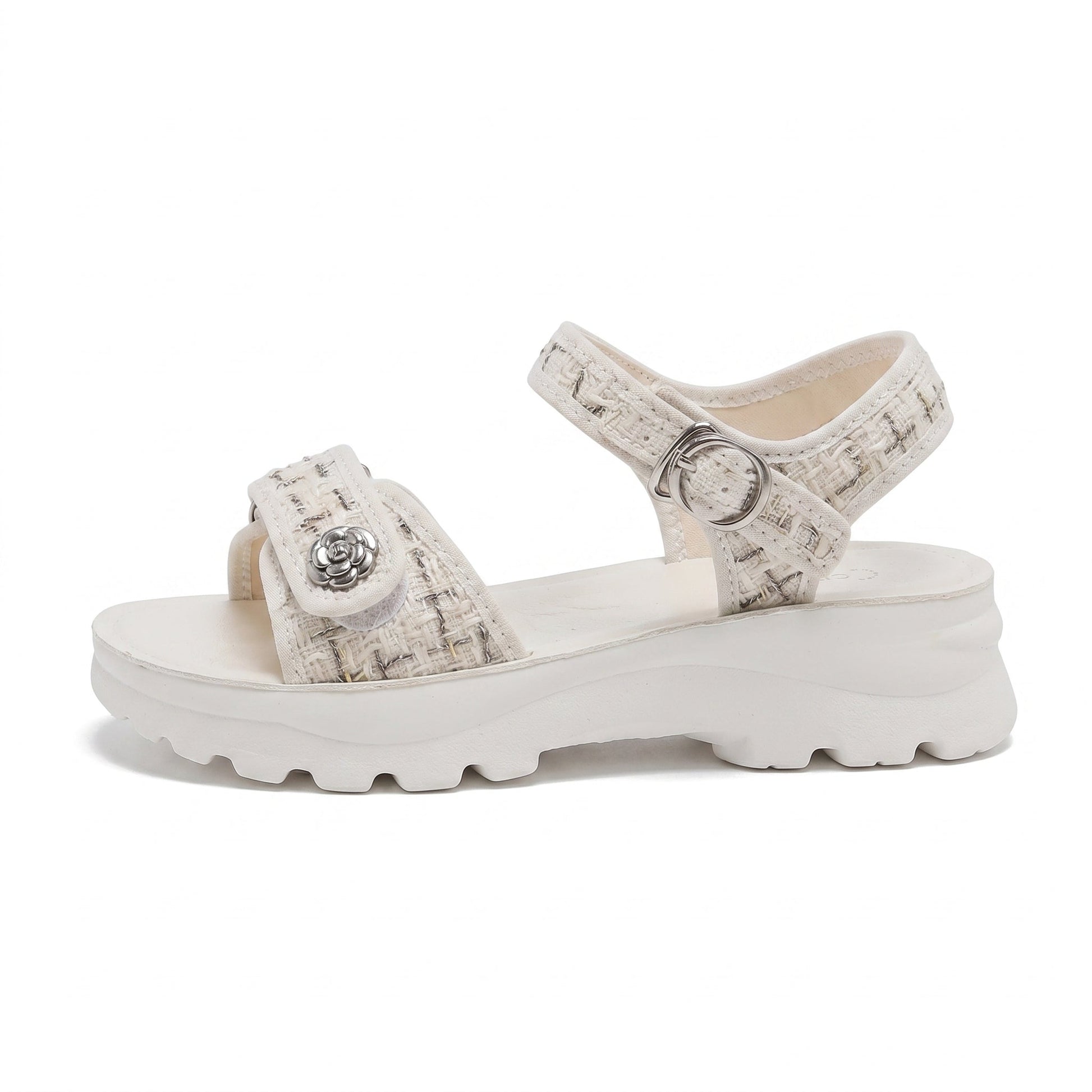 Elevateshooes Lily Sandalen – Weiß, +3.5 cm, 35