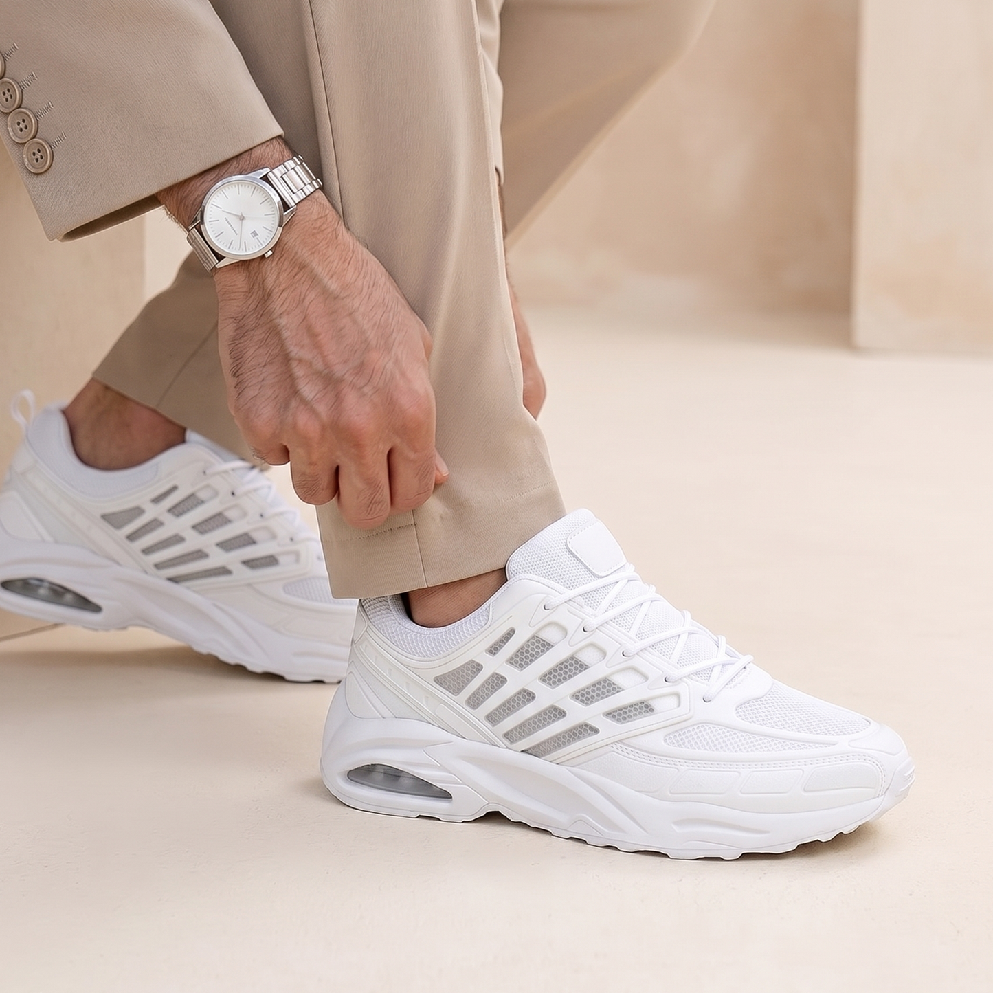 Elevateshooes Motion Höhensneaker – Weiß, 42