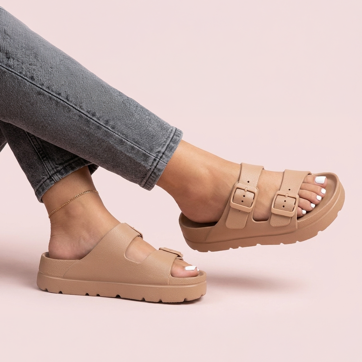 Elevateshooes Elly Sandalen – Beige, 41