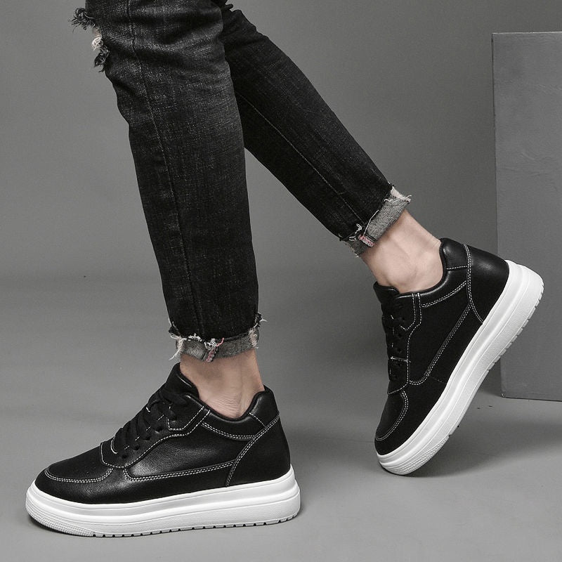 Elevateshooes Black Casual Höhensneaker – +10 cm, 38, Schwarz