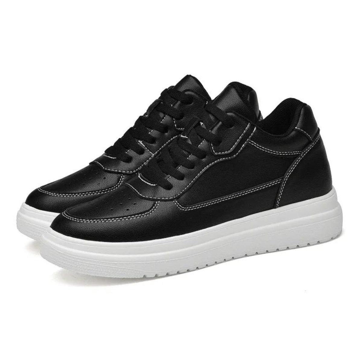 Elevateshooes Black Casual Höhensneaker – +10 cm, 42, Schwarz