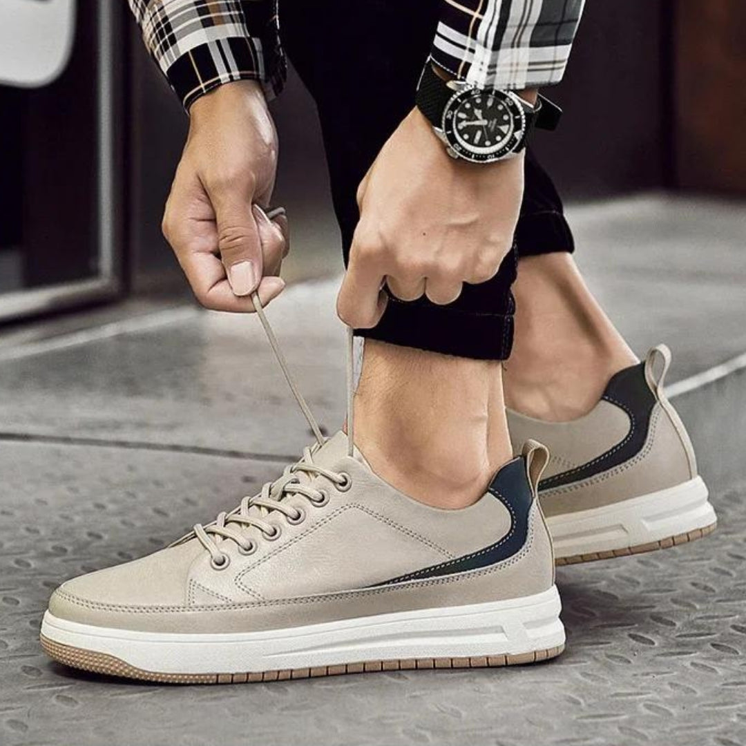 Elevateshooes Carlos Höhensneaker – Beige, +6 cm, 42