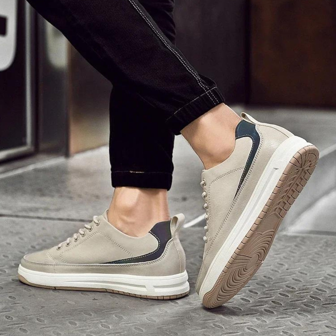 Elevateshooes Carlos Höhensneaker – Beige, +6 cm, 44