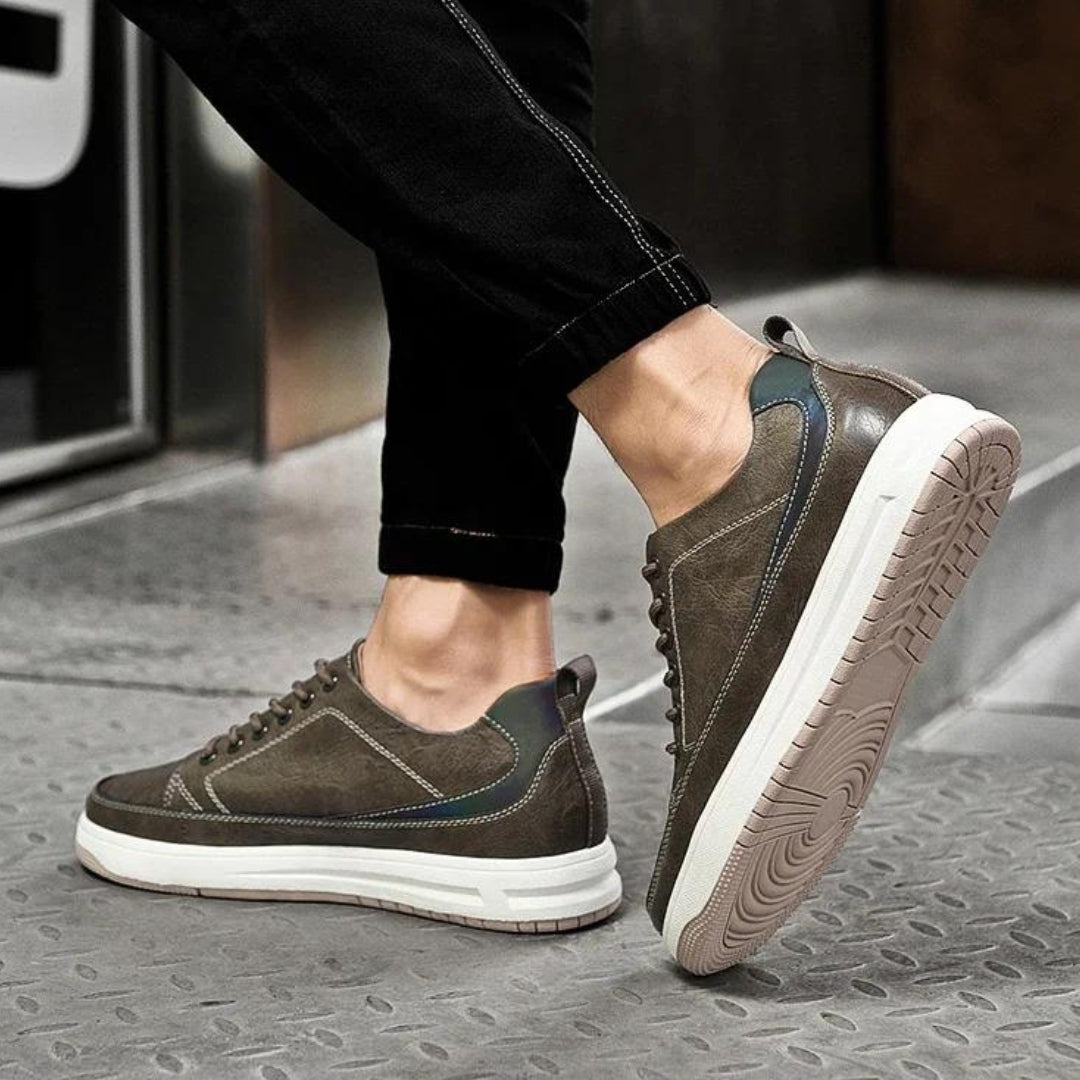 Elevateshooes Carlos Höhensneaker – Khaki, +8 cm, 37