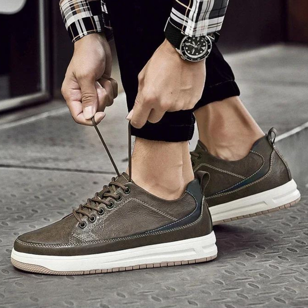Elevateshooes Carlos Höhensneaker – Khaki, +8 cm, 38