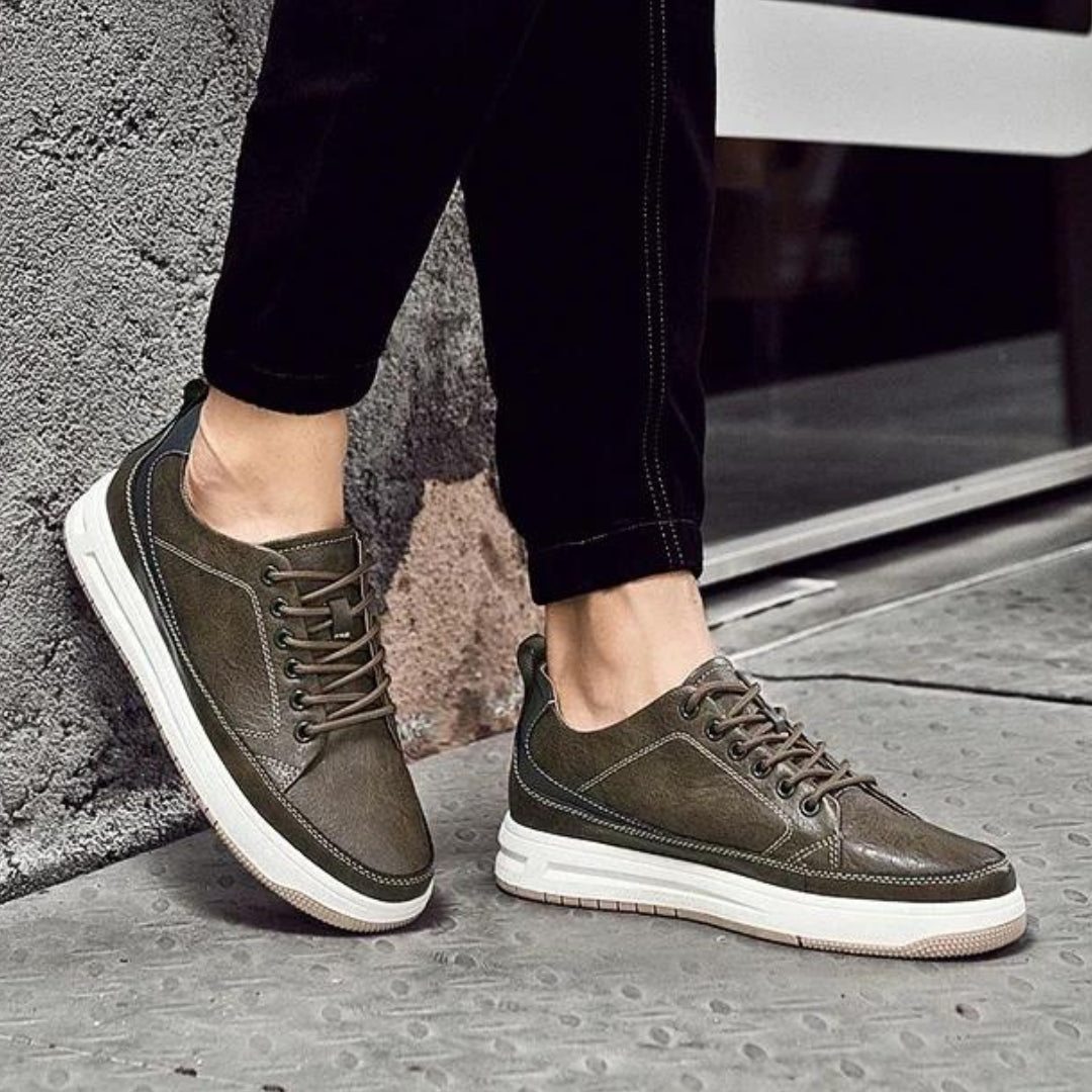 Elevateshooes Carlos Höhensneaker – Khaki, +8 cm, 39
