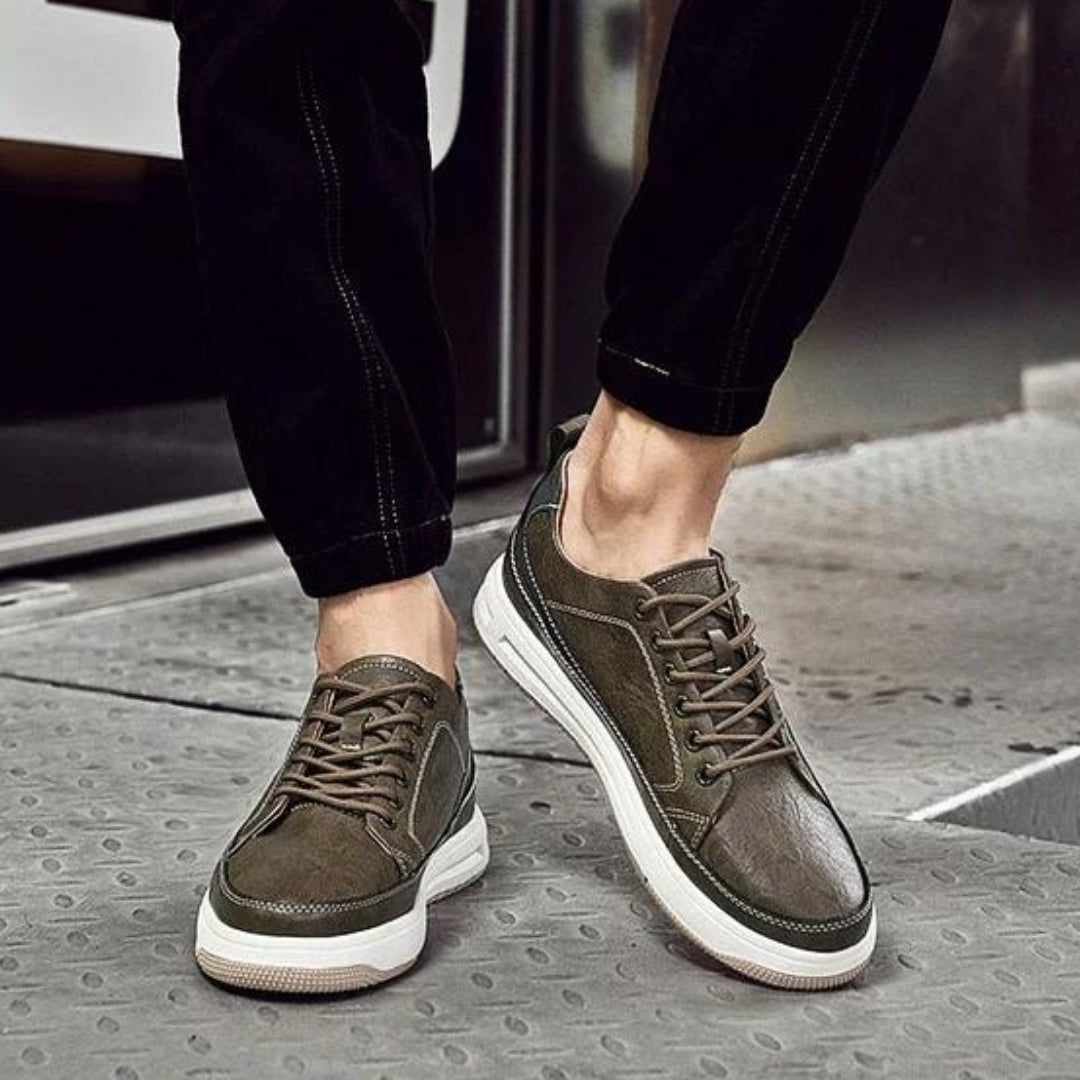 Elevateshooes Carlos Höhensneaker – Khaki, +8 cm, 40
