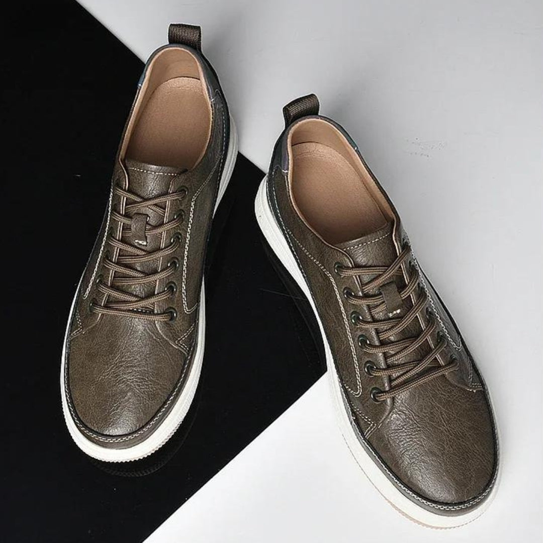 Elevateshooes Carlos Höhensneaker – Khaki, +8 cm, 41
