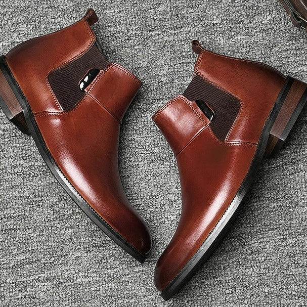 Elevateshooes Classic Cold Business-Schuhe – Braun, 45