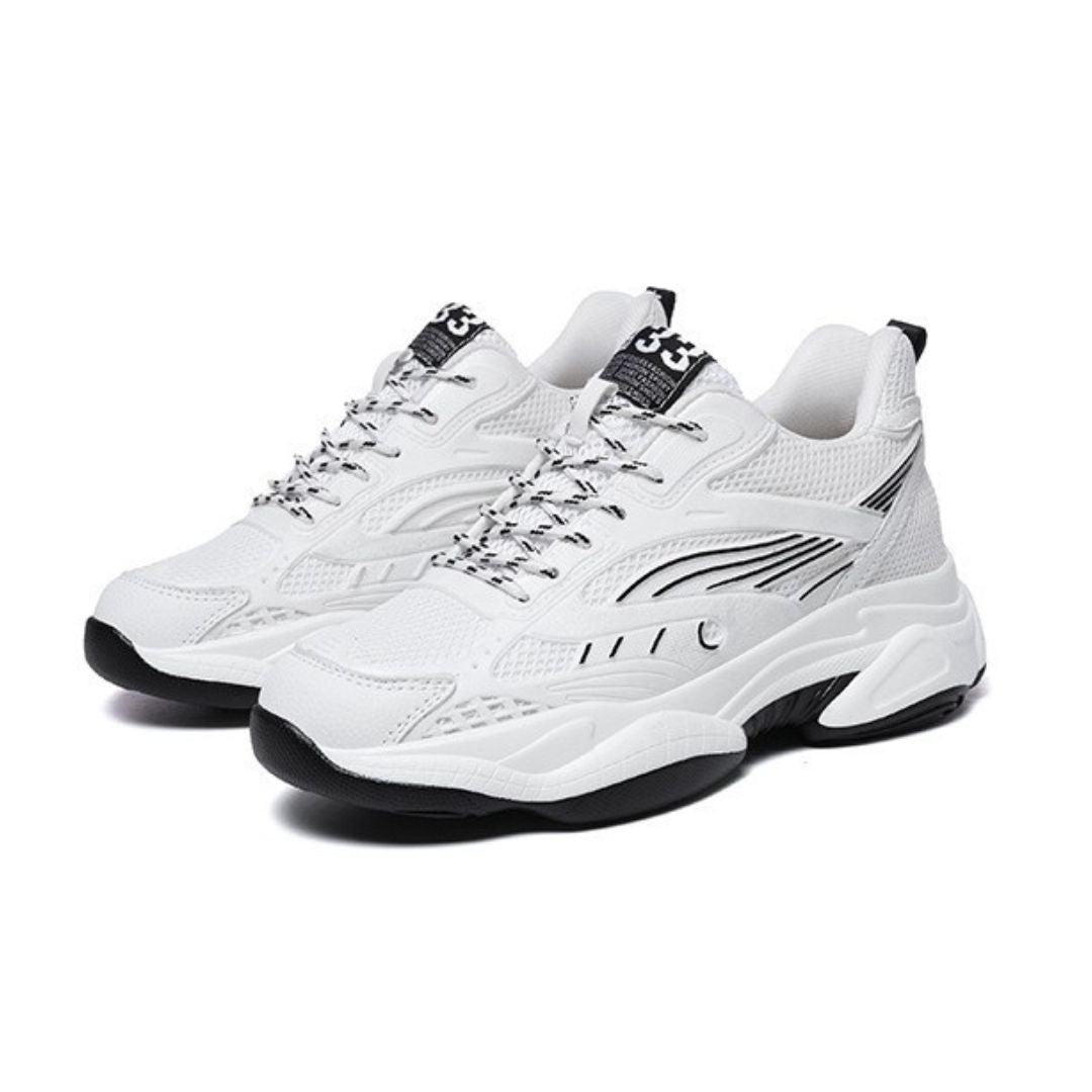 Elevateshooes Comfort Höhensneaker – Weiß, +6 cm, 38