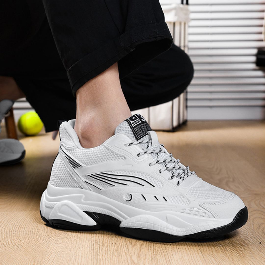 Elevateshooes Comfort Höhensneaker – Weiß, +6 cm, 39