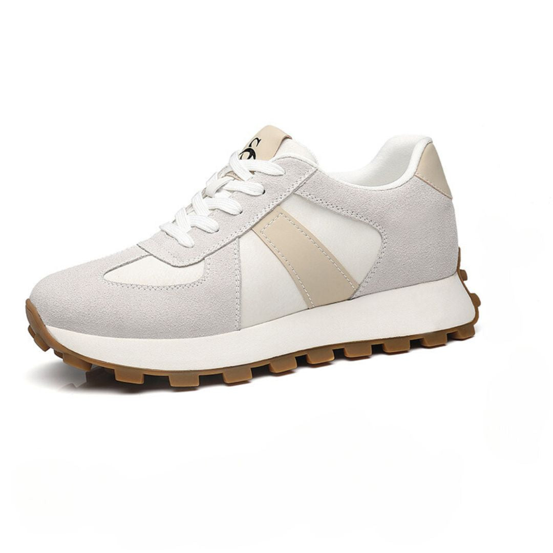 Elevateshooes Libra Höhensneaker – Beige, 43