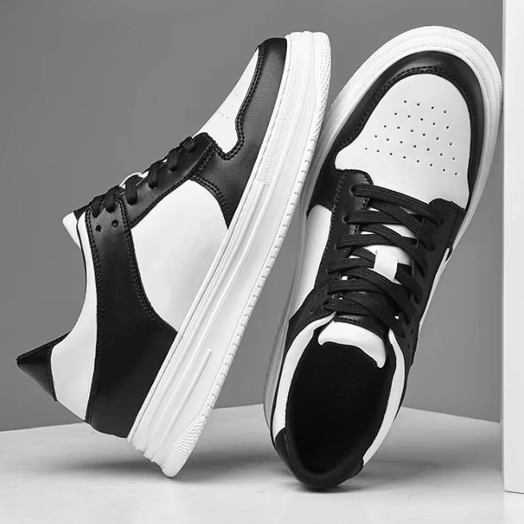 Elevateshooes Lifty Höhensneaker – Schwarz/Weiß, +4 cm, 37