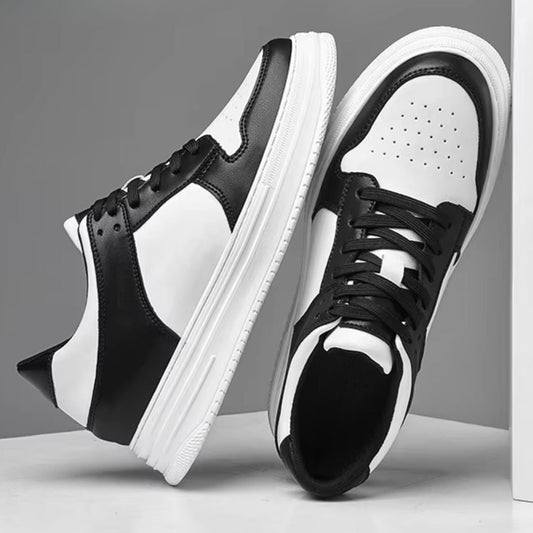 Elevateshooes Lifty Höhensneaker – Schwarz/Weiß, +4 cm, 37