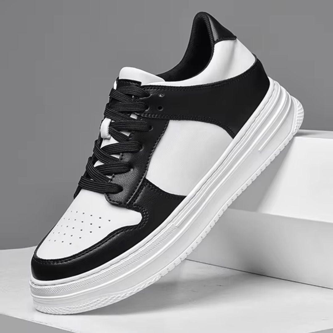 Elevateshooes Lifty Höhensneaker – Schwarz/Weiß, +4 cm, 40