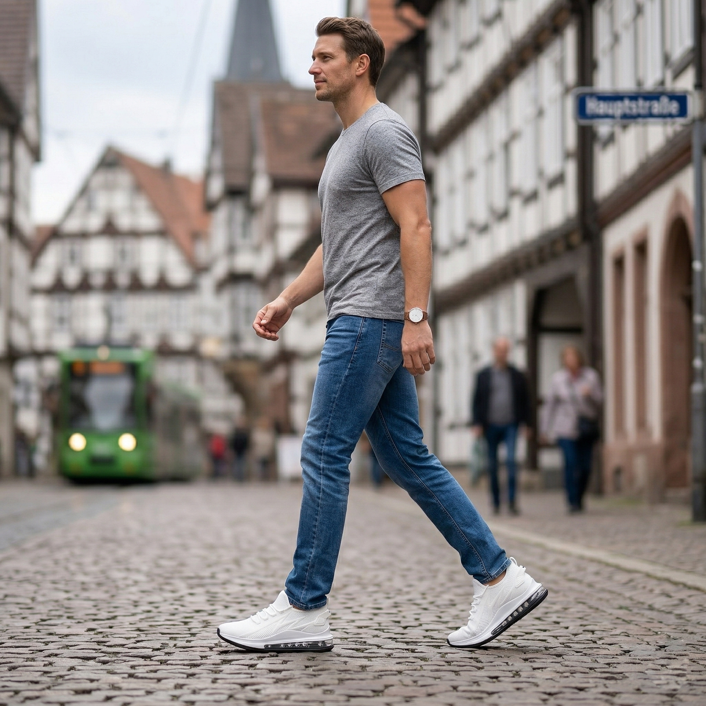Elevateshooes Limitless Air Höhensneaker – Weiß, +10 cm, 37