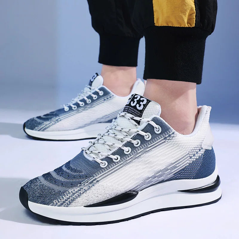 Elevateshooes Phantom Höhensneaker – Blau/Grau, +6 cm, 44