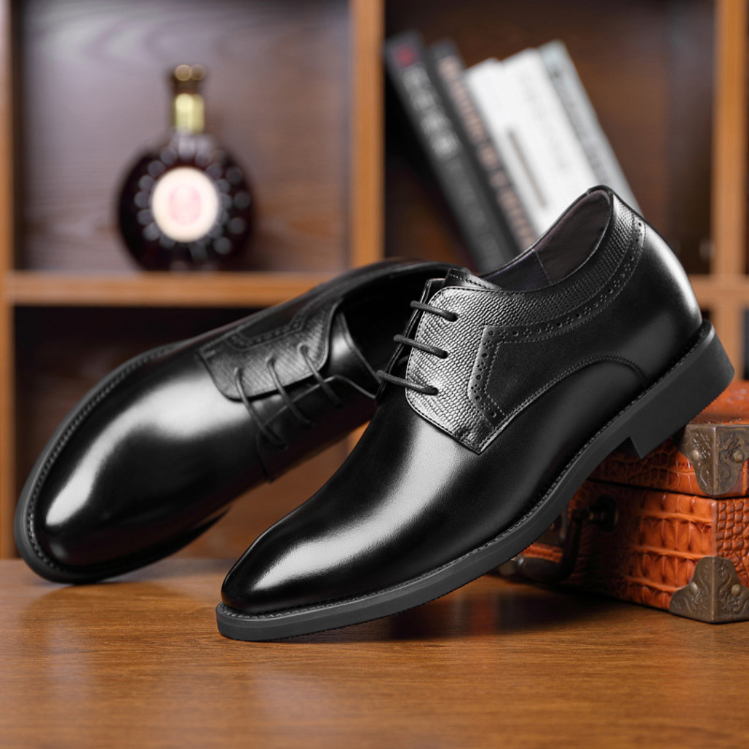 Elevateshooes Prestige Business-Schuhe – Schwarz, +6 cm, 44