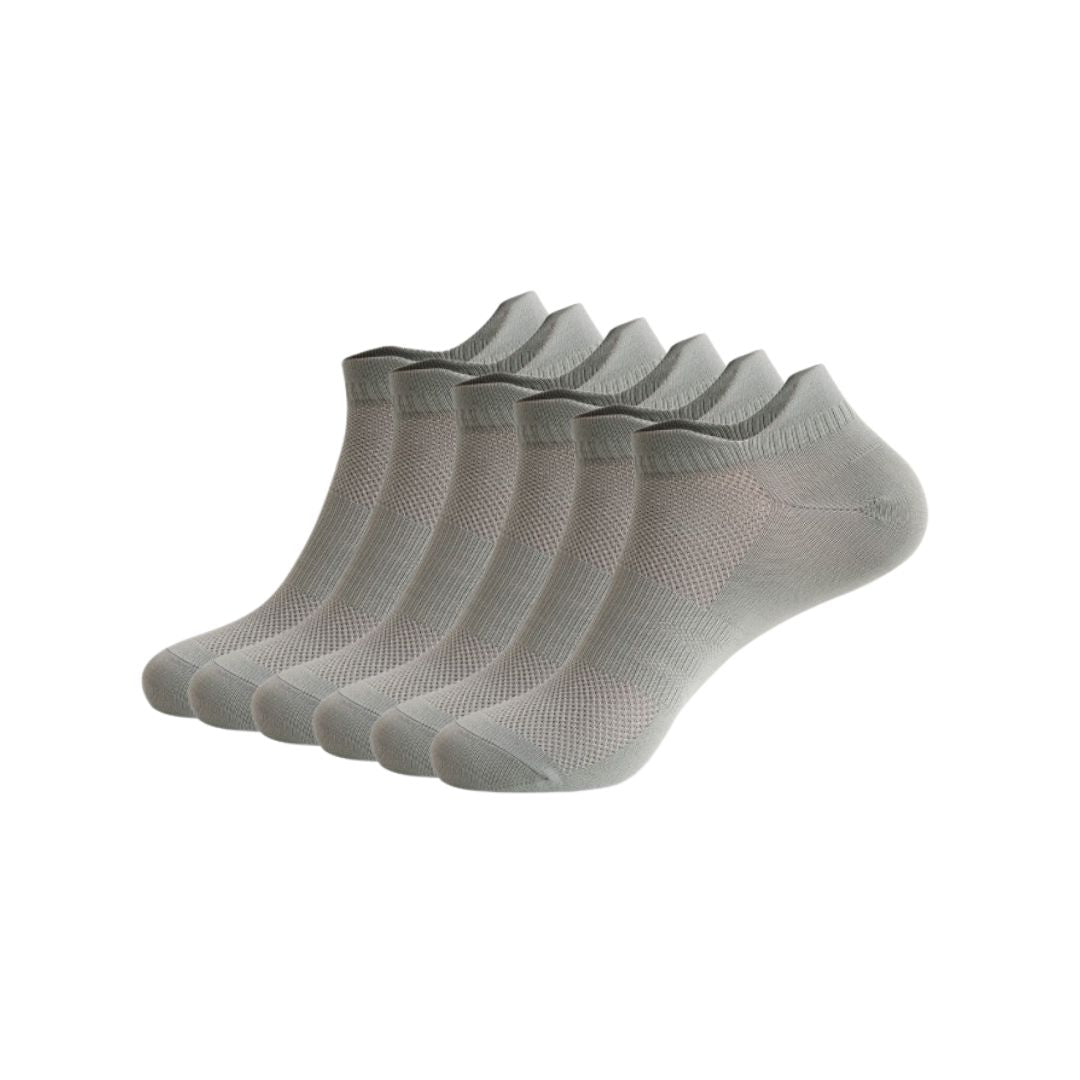 Elevateshooes Sneaker-Socken – Grau, 6 Stück, 39-44