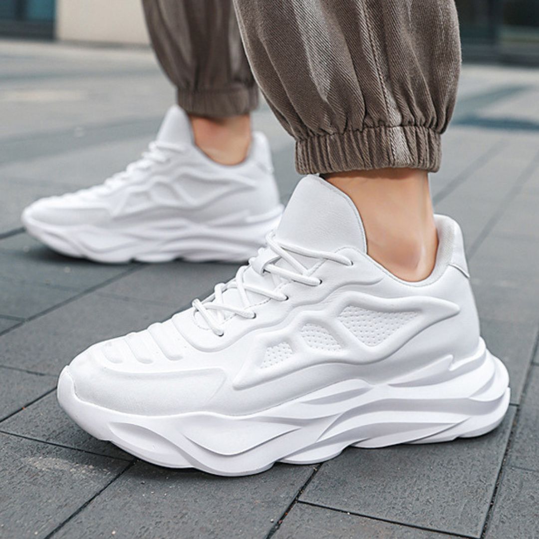 Elevateshooes Speed Höhensneaker – Weiß, +6 cm, 38