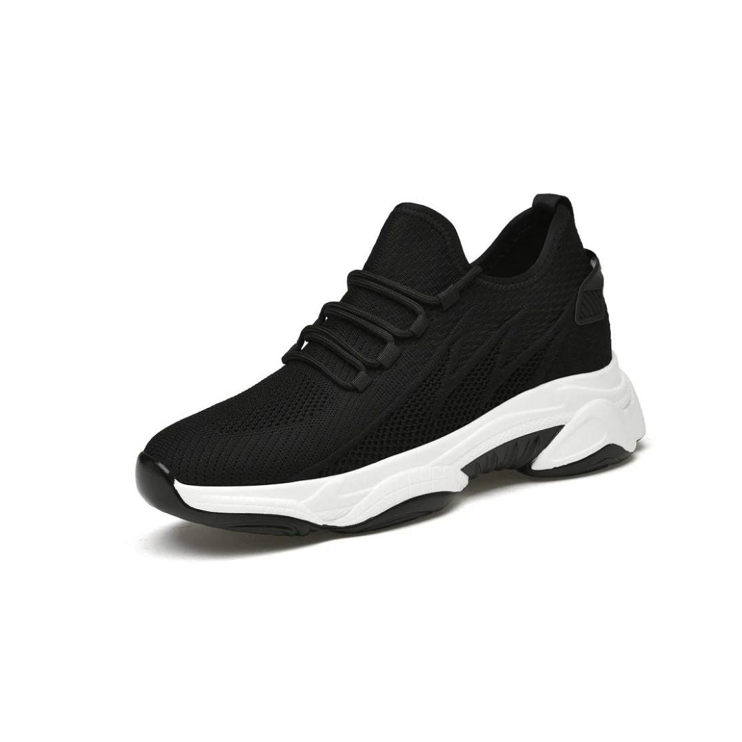 Elevateshooes Sporty Höhensneaker – Weiß, +8 cm, 36