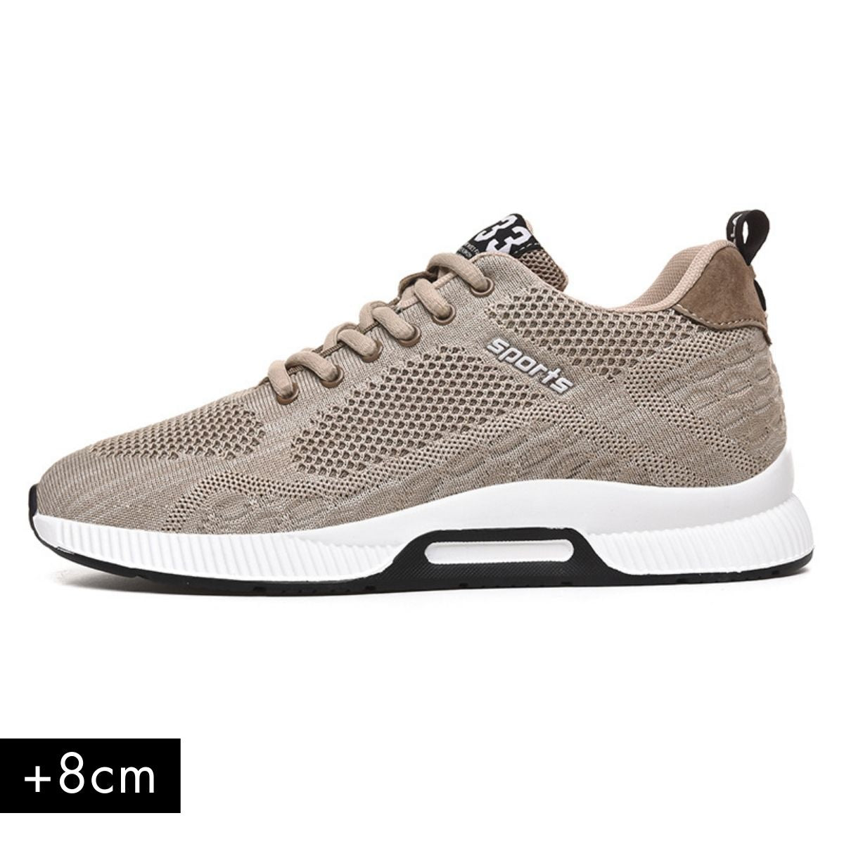 Elevateshooes Sprint Höhensneaker – Beige, 37