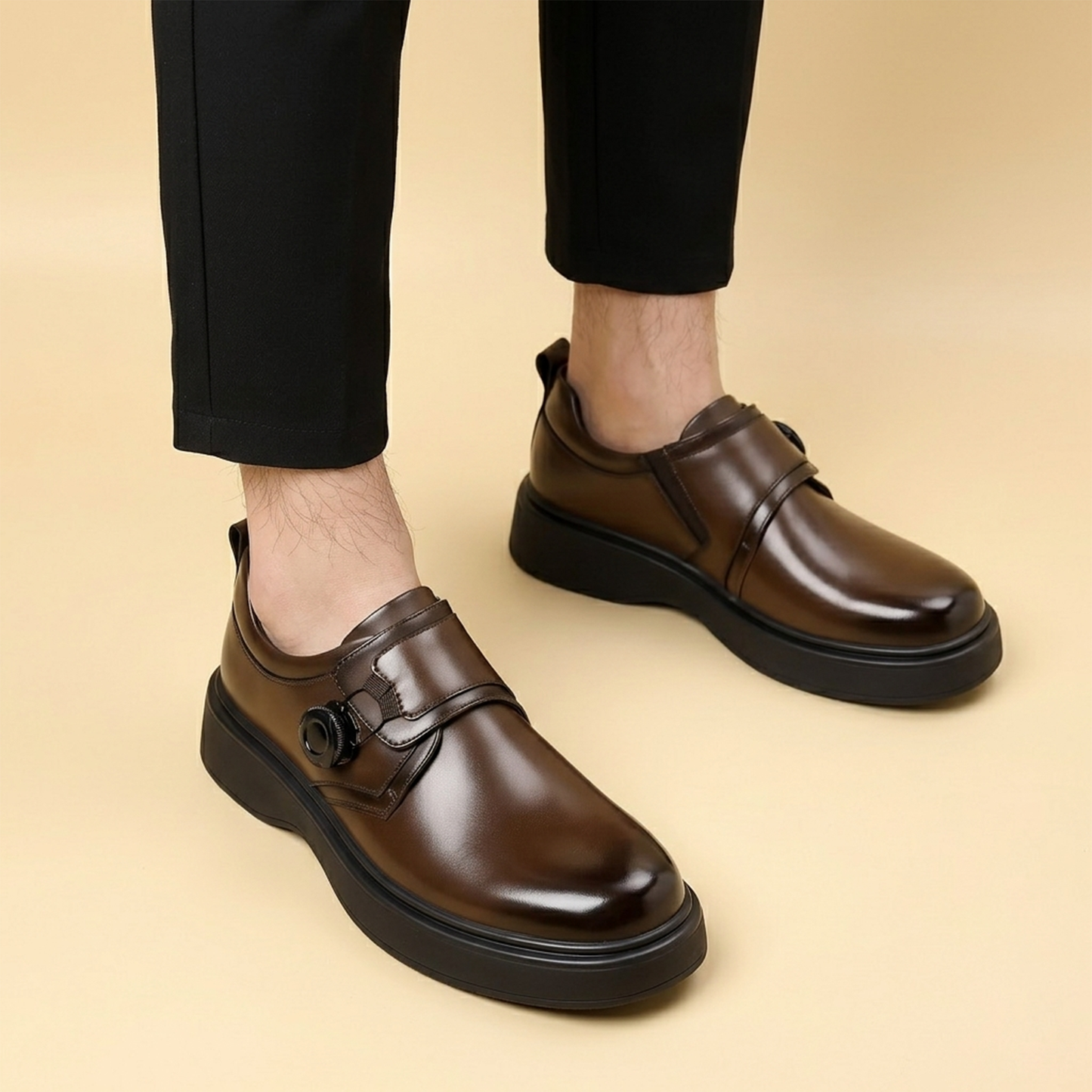 Elevateshooes Toronto Business-Schuhe – Khaki, 40
