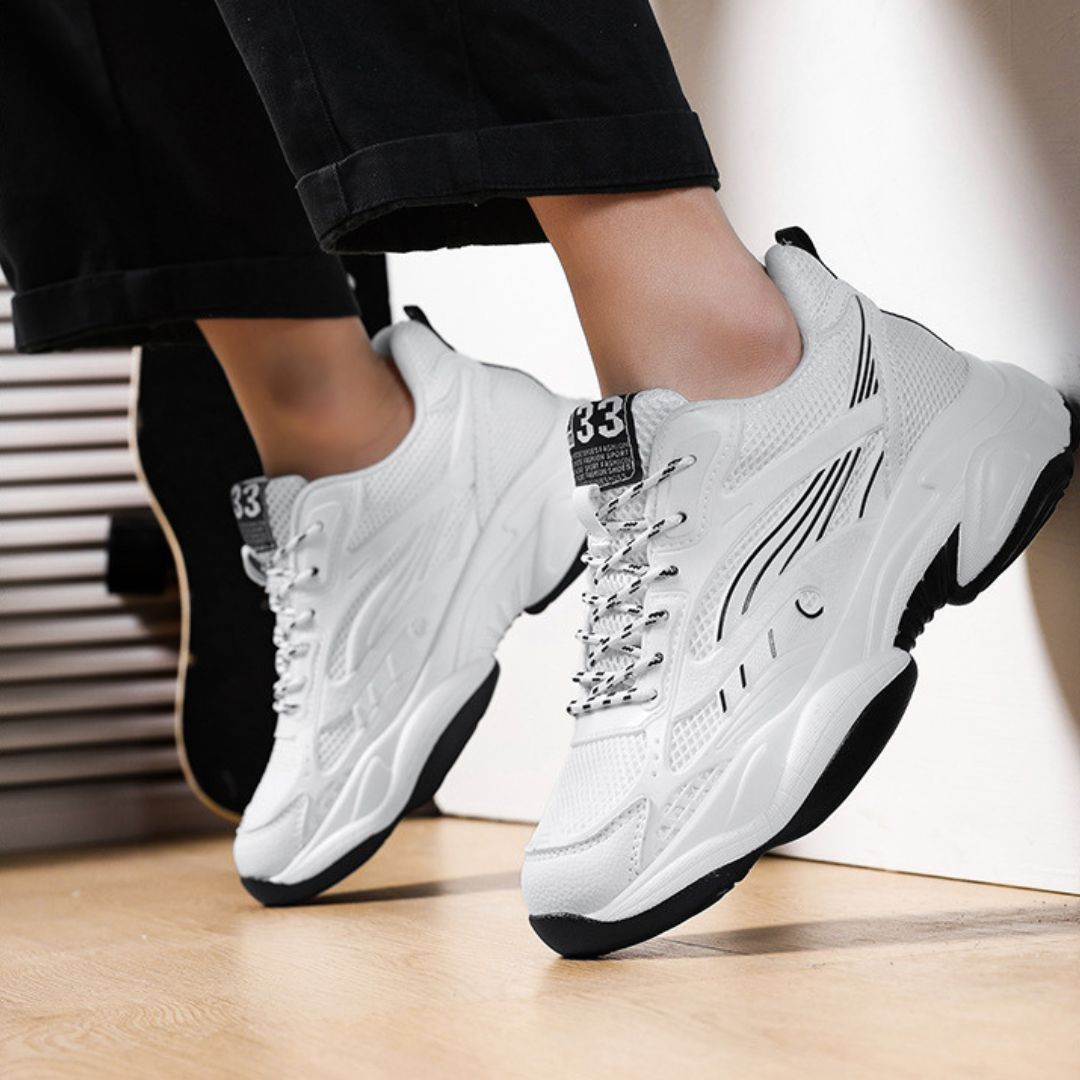 Elevateshooes Comfort Höhensneaker – Weiß, +6 cm, 37