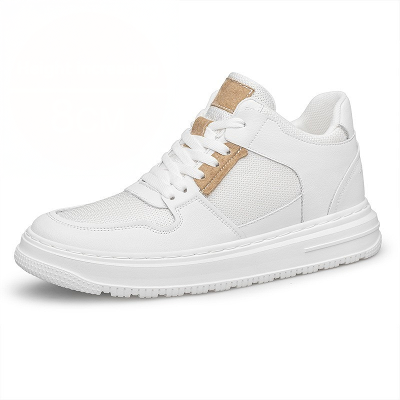 Elevateshooes Alex Höhensneaker – Weiß, +4 cm, 37