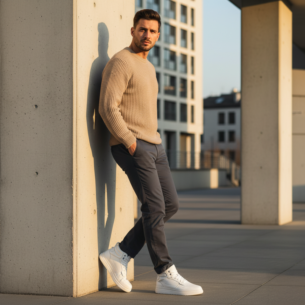Elevateshooes Casual High 2.0 Höhensneaker – +8 cm, 38